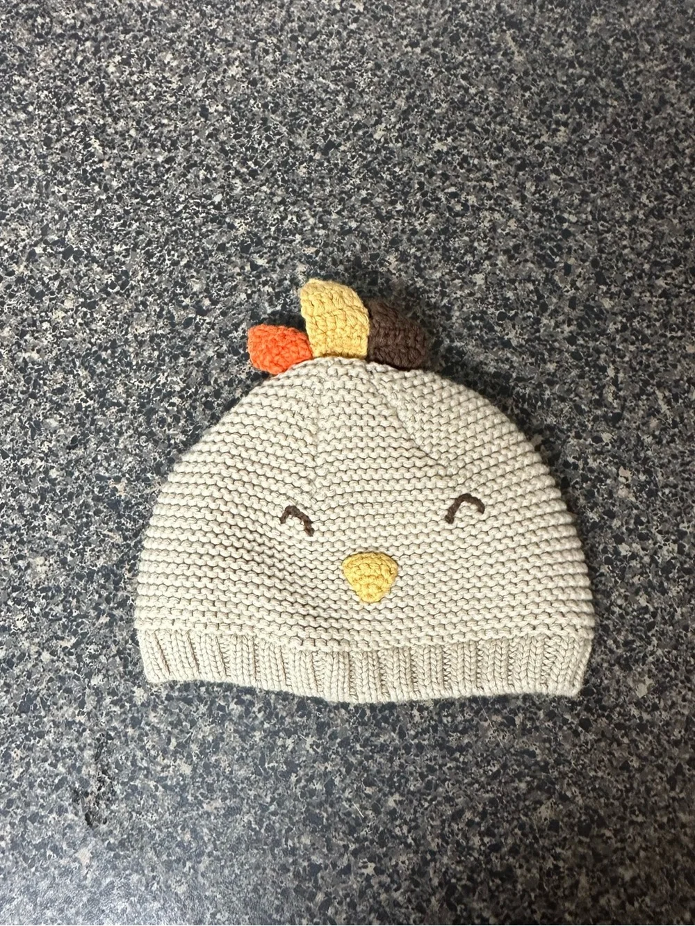 Carter's Thanksgiving Turkey Knit Cap baby beanie Size 12-24M